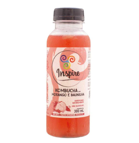 Kombuchas Morango e Baunilha Spire 320ml