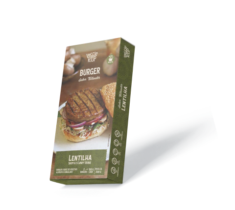 Hambúrguer vegano lentilha Veggie Roots 360g