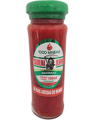 Pimenta Carolina rapper no azeite fogo mineiro 100ml