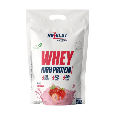 Whey concentrado High Protein morango Absolut 900g