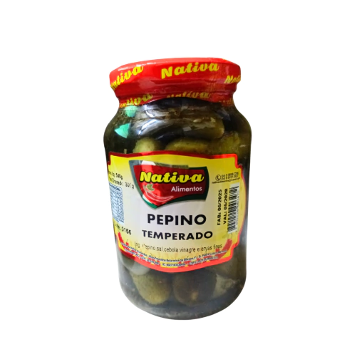 Conserva Pepino inteiro temperada Nativa 540g - comprar online