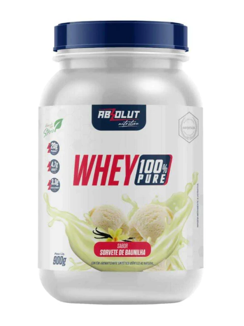 Whey 100% pure sorvete de baunilha Absolut 900g