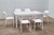 Mesa Liner + 6 Sillones Uma Blancos - comprar online