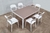 Mesa Duna + 6 Sillones Uma Blancos - comprar online