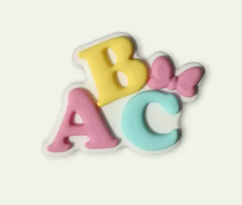KIT COM 5 APLIQUES EMBORRACHADOS ABC ESCOLAR PARA LAÇO E TIARA INFANTIL - comprar online