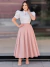 Saia Alfaiataria Supermidi Colegial Rose - comprar online
