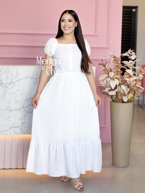 Vestido Longo Branco Princesa - comprar online