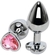 PLUG ANAL EM METAL P COM PEDRA CORAÇÃO