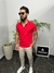 Camisa polo masculina vermelha