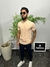 Camiseta masculina designer bege