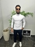 Camisa masculina meia estação gola media branca - loja online