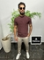 Camiseta masculina designer marrom - loja online