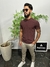 Camiseta masculina designer marrom