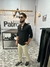 Camisa masculina bata manga longa Preta