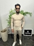 Camisa masculina meia estação gola media Bege - loja online
