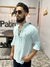 Camisa masculina bata manga longa azul bebê - comprar online