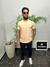 Camiseta masculina designer bege - Estilo Patrones