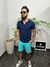 Camisa polo masculina azul marinho