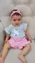Conjunto kukie Infantil Body e Short Gatinha com Pompom