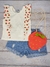 Conjunto Moranguinho com Shorts em Jeans . (Acompanha Bolsa)