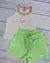 Conjunto Infantil De Blusa E Shorts Sarja Kukiê
