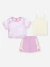 Conjunto infantil Cinti de blusa, shorts e sobreposição em tela - 12751 na internet