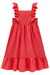 Vestido kukie em Tricoline Napoli Vermelho - loja online