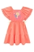 Vestido kukie Infantil Midi Laranja - frente
