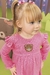 Vestido kukie Bear Baby em Malha Wave Rosa