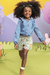 Conjunto kukie de Boxy em Jeans com Elastano e Short