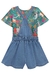 Conjunto kukie de Blusa e Jardineira - Detalhes Costas