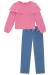 Conjunto kukie de Bata e Calça em Jeans com Elastano