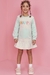 Vestido kukie Happy Color em Moletom com Pelúcia - Frente