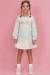 Vestido kukie Happy Color em Moletom com Pelúcia - Frente