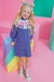 Vestido kukie Love em Canelado Capri - Frente