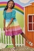 Vestido infantil Kukiê em Air Flow com mangas bufantes 