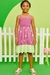 Vestido infantil kukiê regata em meia malha - Frente