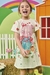 Vestido Infantil em Cotton Linho Kukiê Porquinha - tema fazendinha - Frente