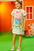 Vestido Infantil em Cotton Linho Kukiê Porquinha - Frente
