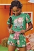 Conjunto Infantil Kukiê Cropped E Shorts Tema Fazendinha - Frente