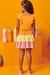 Conjunto infantil de Blusa Cropped e Saia em Meia Malha Kukiê - Costas