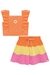 Conjunto infantil de Blusa Cropped e Saia - Frente