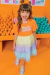 Vestido Infantil Colorido Kukiê Em Malha E Tela