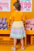 Vestido Infantil Colorido Kukiê Em Malha E Tela - Costas