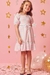 Vestido infantil em Light Peach Kukiê - tons pastéis - Frente