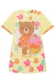 Vestido infantil kukiê meia malha, Estampa ursinho Frente