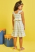 Vestido infantil Kukiê em Molecotton, crochê 3D -Costas