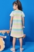 Vestido infantil Kukiê em Fly Tech - Cachorrinhos e arco-íris - Costas