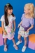 Vestido infantil Kukiê em Fly Tech - Cachorrinhos e arco-íris 