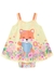 Vestbody infantil Kukiê em Meia Malha e Malha Fresh, estampa raposinha - Frente